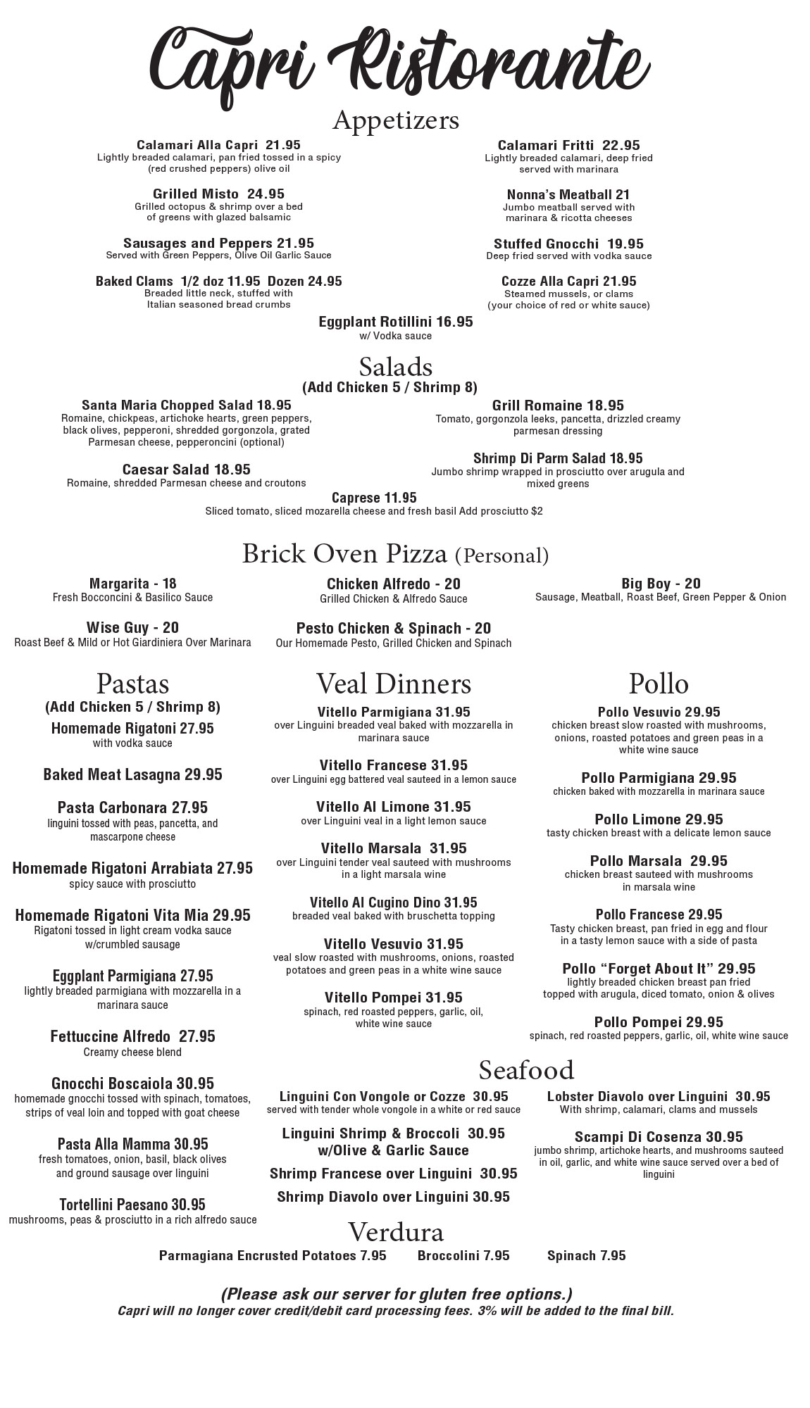 Menu - Osteria Downers Grove